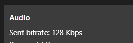 Audio bitrate - 128 Kbps